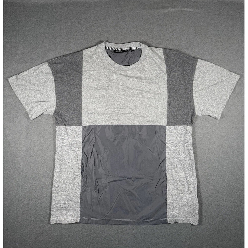 MOSTLY HEARD RARELY SEEN Gray Colorblock Nylon Tee Shirt Men XL